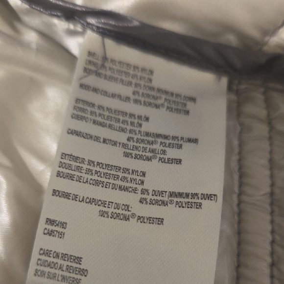 Calvin Klein Shiny Silver Puffer Coat - Picture 9 of 10